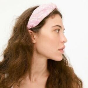 NWT J. Crew Pink Paisley Turban Headband